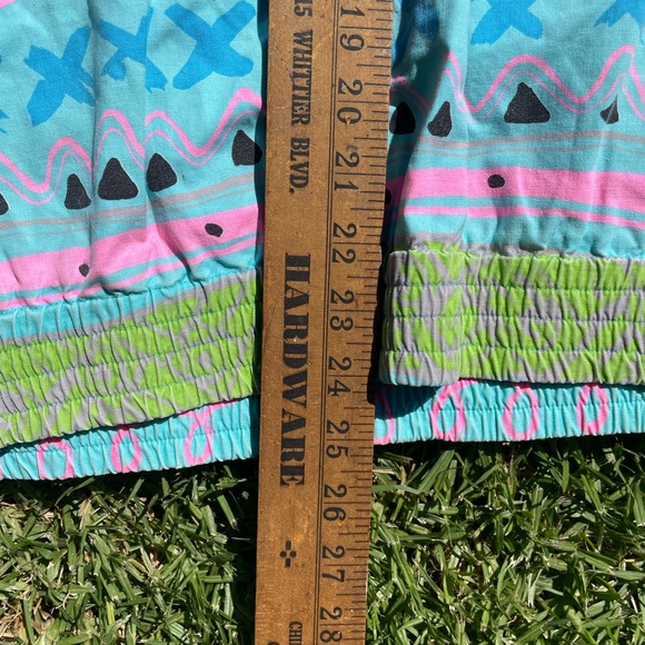 80s 90s Pacific Coast Highway PCH Pullover AOP Hooded Quarter Zip Pouch Medium - Picture 9 of 9